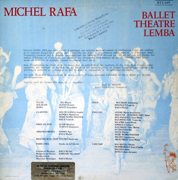 Michel Rafa Et Le Ballet Théâtre Lemba - Musiques Chants Rythmes Du Congo - Image 4