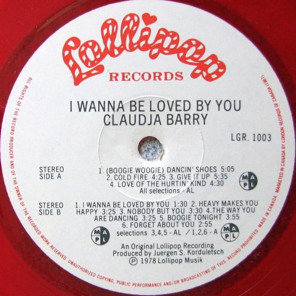Claudja Barry - I Wanna Be Loved By You - Image 3